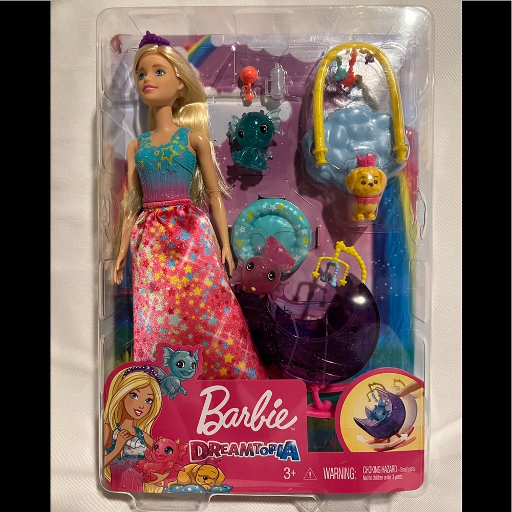 Barbie Dreamtopia Dragon Nursery Playset With Princess Barbie Doll & Accessories